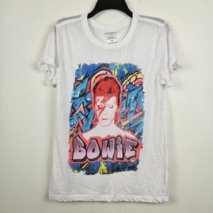 ODD PEOPLE X RKB Bowie Burn Out Tee In White Size Medium